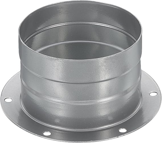 PATIKIL 3 Inch Duct Connector Flange, Metal Straight Pipe Exhaust Hose Flange for Heating Cooling Ventilation HVAC System