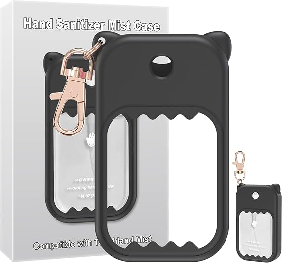 Hand Sanitizer Spray Case for Touchland Silicone Touchland Case Keychain Cute Hand Sanitizer Holder Keychain Compatible with Touch land Power Mist Gentle/Glow Mist