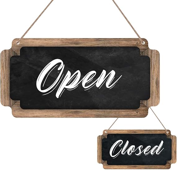 WaaHome Open Closed Sign for Business Stores Door Window
