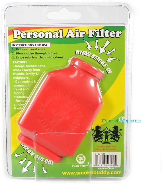 Red smokebuddy Jr Personal Air Filter
