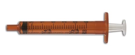 BD Medical Systems 305209 Oral Syringe with Tip Cap, Non-Sterile, 10 mL Capacity, Amber (Pack of 500)