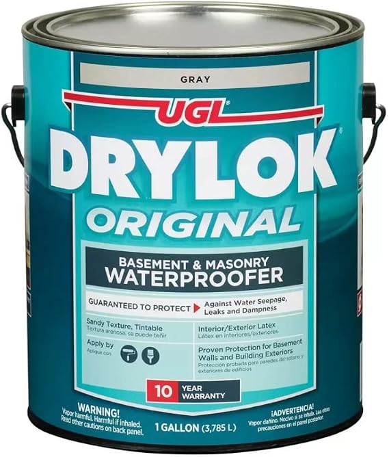 Drylok 27613 Masonry Waterproofing Paint, Latex Gray, 1-Gal. - Quantity 1
