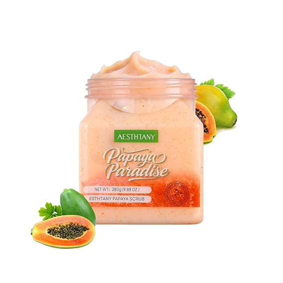 pawpaw Body Scrub & Body Scrub Moisturizing and Exfoliating Body, Face, Hand, Foot Scrub,Deep Cleansing (280g, pawpaw)