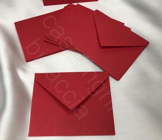 Kırmızı Zarf Küçük Mesaj Zarfı Red Envelope 7x9 Cm - 10 Adet