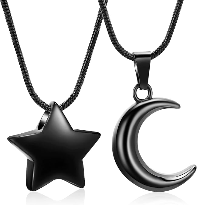 memorial jewelry Small Star Charm Cremation Urn Pendant Ashes Memorial Necklace for Woman Free Filling Kits Include