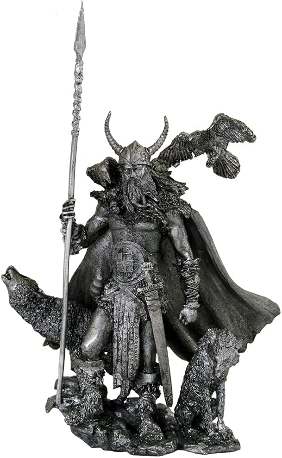 Tin Toy Soldiers. God Odin with Assistants The Ravens and The Wolves. Collection 54mm (Scale 1/32) Miniature Figurine