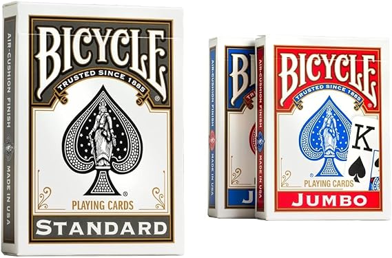 Bicycle Black Playing Cards, Standard Index, 1 Deck & Playing Cards, Jumbo Index, 2 Pack