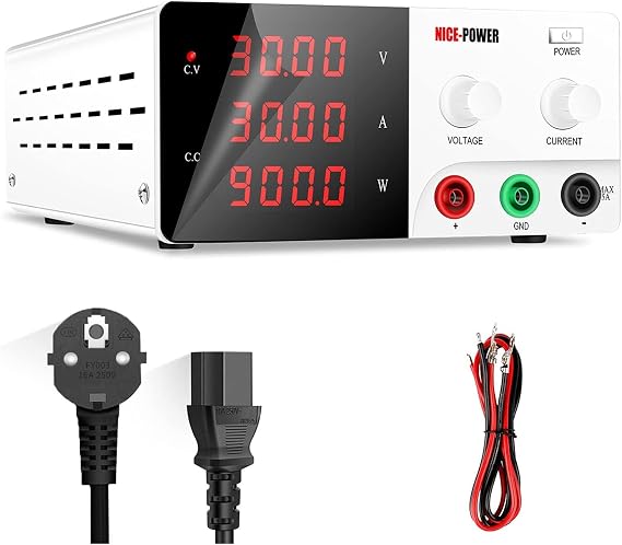Variable DC Stabilized Power Supply 30V 30A Professional DC Power Supply Adjustable Source 60V 10A 20A 4 Digit Current Voltage Stabilizer Regulator Laboratory Power Supply Color: 30V 20A
