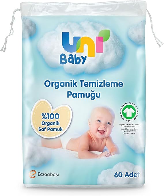 Uni Baby Baby Cleaning Cotton 60 Pieces