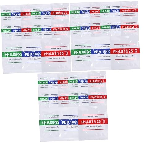 iplusmile 45pcs Ph Buffer Calibration Powder Professional Ph Calibration for Accurate Testing of Drinking Water Pool Aquarium and Hydroponics