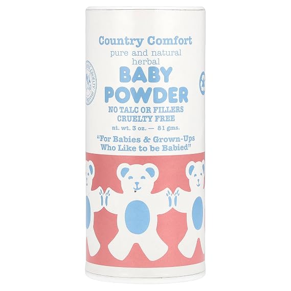 Country Comfort Pure & Natural Herbal Baby Powder, No Talc, 3 Oz