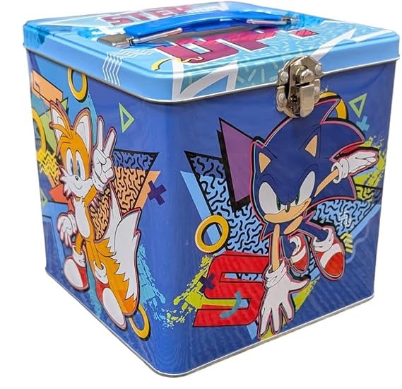 The Tin Box Company XL Storage Tin with Handle, Sonic