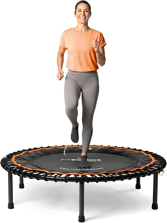 MXL MaXimus Life FIT BOUNCE PRO XL Bungee Rebounder, Half Folding Silent & Orthopaedic Quality Indoor Mini Trampoline, Exercise DVD, X Large Bounce Area Approved for Rebound