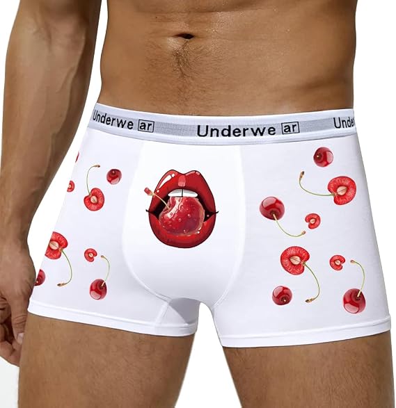 Funny Boxer Briefs for Men, Novelty Underwear with Fun Pattern Printing, Soft Comfortable Boxers