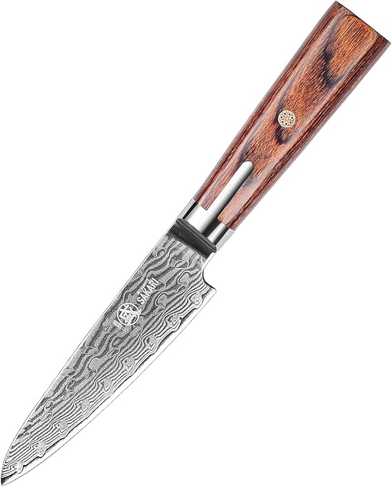 MITSUMOTO SAKARI 4.5" Paring Knife, Hand Forged S301 Damascus