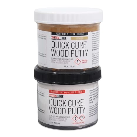 SYSTEMTHREE Quick Cure Putty, Red Oak, 8-oz Kit