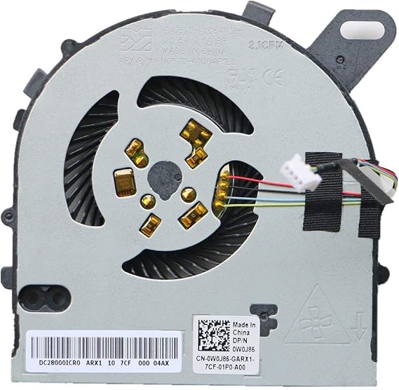 Replacement CPU Cooling Fan for Dell Inspiron 15 7572 15-7572 DC28000ICR0 0W0J85