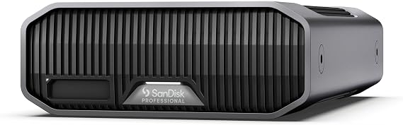 SanDisk Professional 22TB G-Drive Project - External HDD, Thunderbolt 3, USB (10Gbps), 7200RPM Ultrastar Hard Drive, Up to 260MB/s Read - SDPHG1H-022T-NBAAD