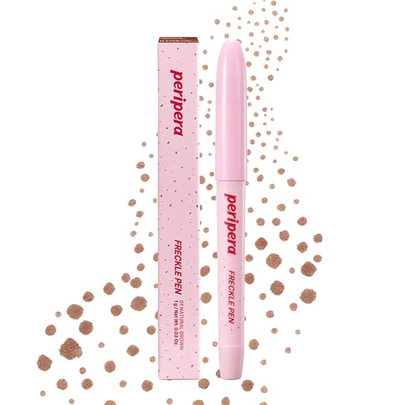 Peripera Freckle Pen | Natural Sun-Kissed Makeup, Long-Lasting & Smudge-Proof Faux Freckles, Precision Dot Tip, Buildable K-Beauty Makeup, Safe for Sensitive Skin (01 NATURAL BROWN)