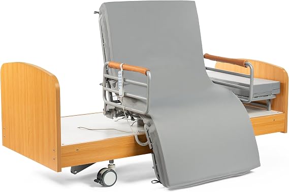 Real Relax Rotating Multi Functional Electric Premium Hospital Bed, Rotates 90 from a Flat (Lying) Position to an Upright Seated Position, Making it Easy to Get Out of Bed, for Home Use, 530LBS Load