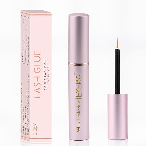 EMEDA Eyelash Glue for False Lashes Super Strong Hold Long Lasting 24H Waterproof Latex Free Best Lash Glue Eyes Strip White Clear Adhesive 5ml 0.17oz | rproof Latex Free Best Lash Glue Eyes Strip White Clear Adhesive 5ml 0.17oz
