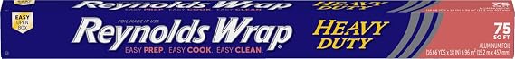 Reynolds Wrap Heavy Duty Aluminum Foil, 18 Inch Width, 75 Square Feet | Extra-Wide Heavy Duty Foil, Ideal For Large Meats, Food Pans, and Grilling, 18 Inch Wide Roll, Grill Safe, 16.6 yds x 18 in