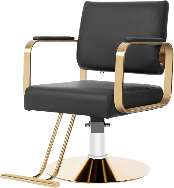 Barber Salon Chair for Hair Stylist, Luxury Hydraulic Barber Chair, Soft Sponge, Height Adjustable, 360Rotation, Styling Salon Chair for Spa Hair Stylist Beauty Shop