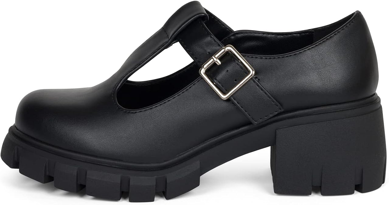 ~ Magic ~ Mary Jane Shoes Women Chunky Heels for Women Round Toe Pumps Dress Shoes