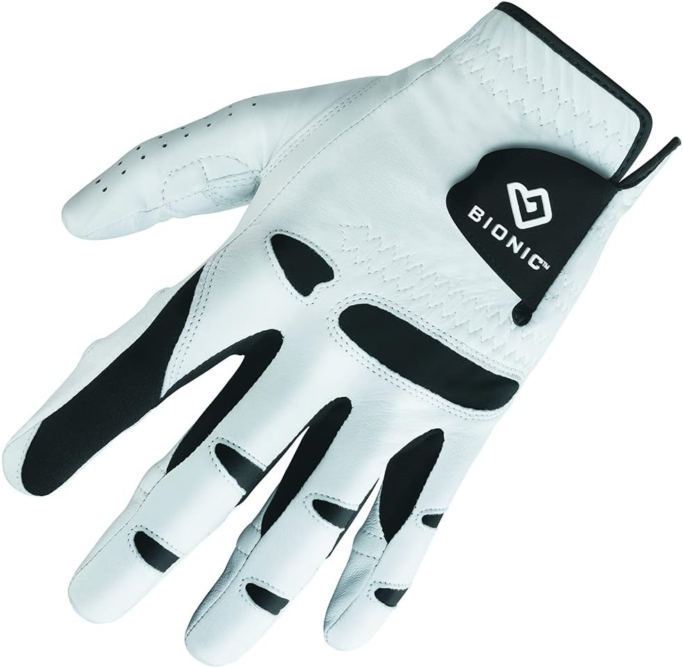 New & Improved 2X Long Lasting Bionic StableGrip Golf Glove - Patented Stable Grip Genuine Cabretta Leather, Designed by Orthopedic Surgeon