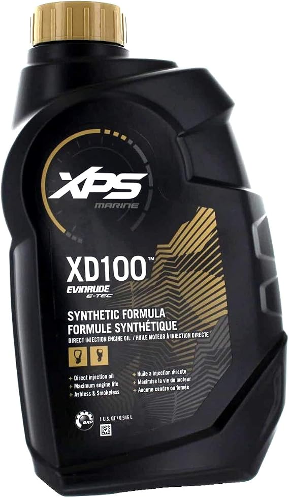 Johnson Evinrude OMC New OEM XD100 Synthetic Injection Oil Quart, 765146, 779710