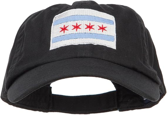 Chicago Flag Embroidered Low Cap