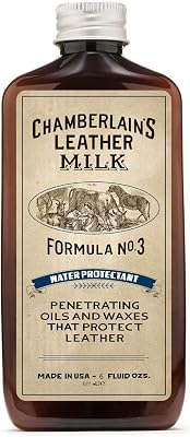 Leather Milk Leather Water Repellent and Protector - Water Protectant No. 3 - All Natural, Non-Toxic Water Proofer and Liquid Sealant. Made in The USA. 2 Sizes. Includes Premium Applicator Pad!