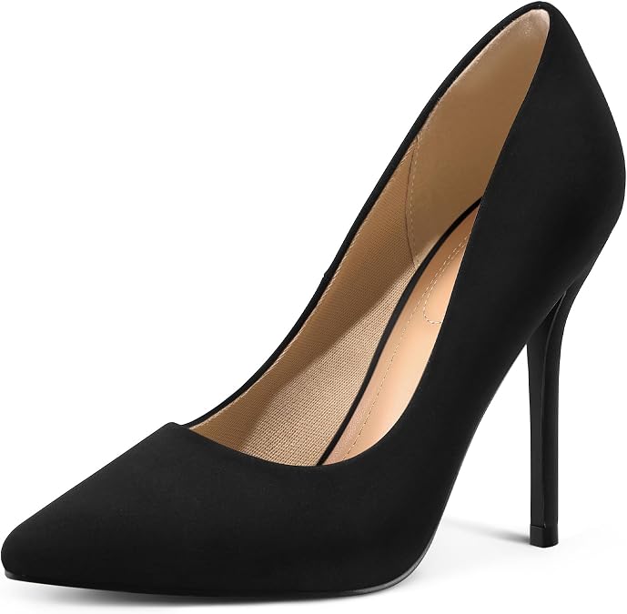 mysoft Women's High Heels Pumps Closed Pointed Toe Stiletto 4IN Dress Shoes | Slip on,Closed Toe Heels,Comfortable,Wedding,Dressy,Party,Formal,Office
