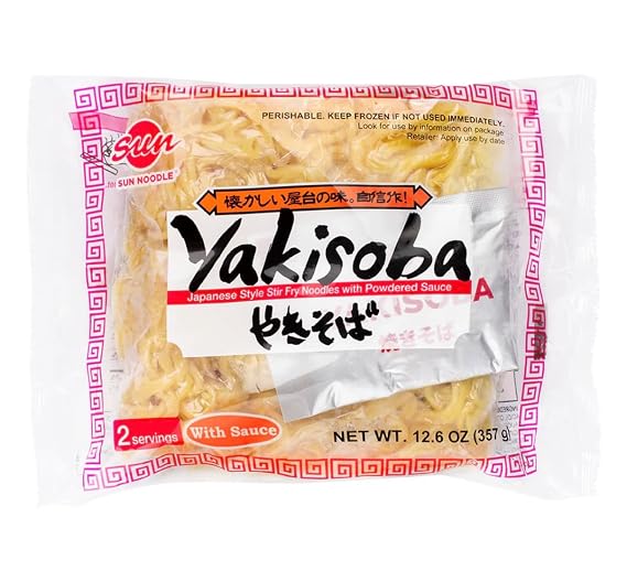 Sun Noodle Yakisoba | 2 Servings | Premium Fresh Yakisoba Noodles with Sauce