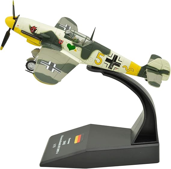 TANG DYNASTY(TM) 1:72 Messerschmitt Bf-109 Fighter Attack Metal Plane Model, World War II Luftwaffe 1942, Military Airplane Model,Diecast Plane,for Collecting and Gift