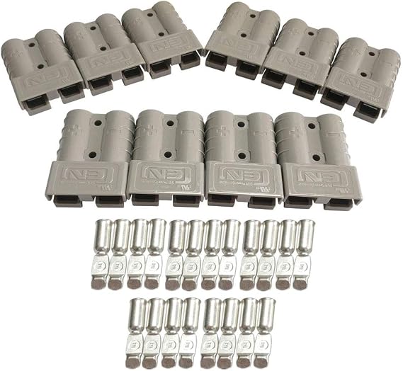 50 Amp Power Connector 10PCS Battery Power Quick Disconnect Connectors Plug Grey (6AWG)