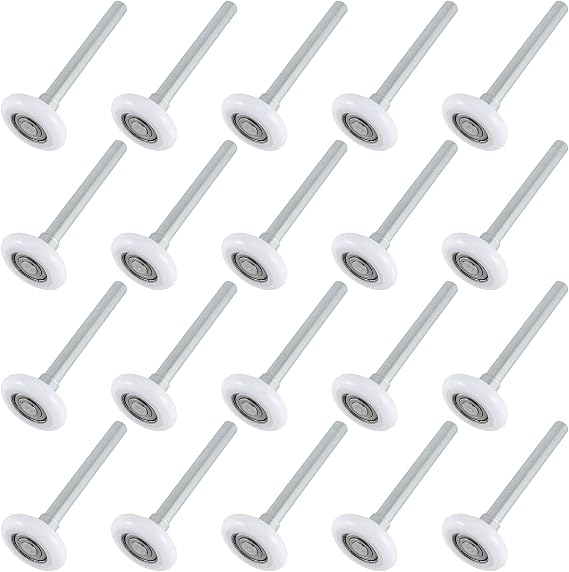 HAKZEON 20 Pack 2 Inch Garage Door Rollers, Nylon Garage Door Rollers, 6200ZZ High Performance Ball Bearing Quiet Garage Door Replacement Wheels for Various Commercial and Residential Garage Doors