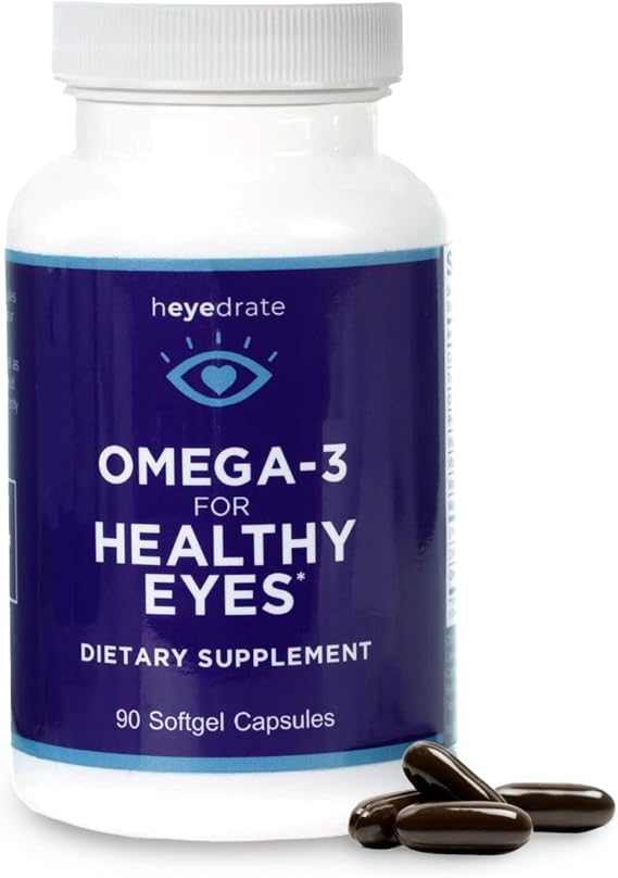 Heyedrate Eye Love Omega 3 Fish Oil Supplement for Healthy Eyes, 90-Count