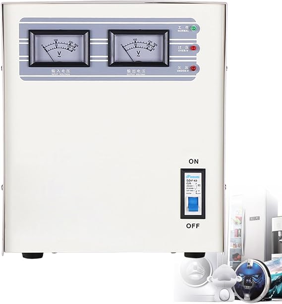 Voltage stabilizer, Single-Phase Automatic Voltage stabilizer high-Precision Power Supply Suitable for Industrial Facilities Such as Machine Tools (5KVA)