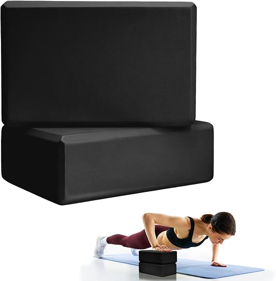 Septo 2 Pcs Yoga Blocks, 9x6x3 Inch Foam Blocks for Pilates