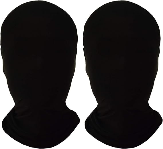 HOMELEX 2 Pieces Full Face Mask, BW 2nd Skin Masks,Halloween Spandex Hood for Unisex Cloth