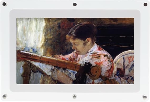 Canvia Kinetic Digital Art Rotating Collection of Cassatt Landscape Artwork Slideshow Display with No Set Up Required Durable Acrylic Frame - 5 Inch, 1000 mAh Battery