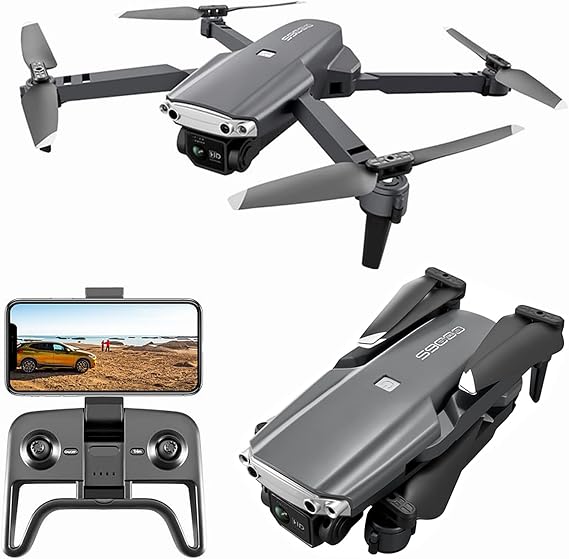 S9000 Drone with Camera, 4K ESC Dual Camera, 3-way Obstacle Avoidance, Foldable, Mini Drone for Beginners, Toy Drone, Up to 18 Minutes Flying Time, Storage Case, WI-FI FPV Real Time, Aerial
