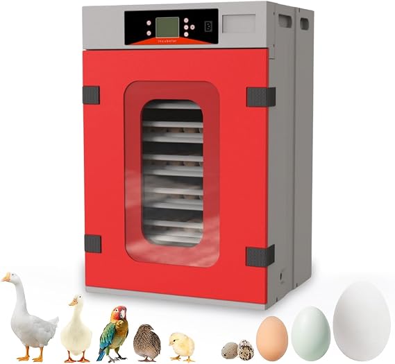 Intelligent Egg Hatcher with Brooder, 400-Egg Capacity, Automatic Turning and Precise Climate Control for Hatching and Brooding Multiple Bird Species