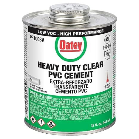 Oatey Clear Cement for PVC 32 oz