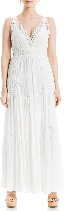 Max Studio Women's Sleeveless V-Neck Maxi Dress