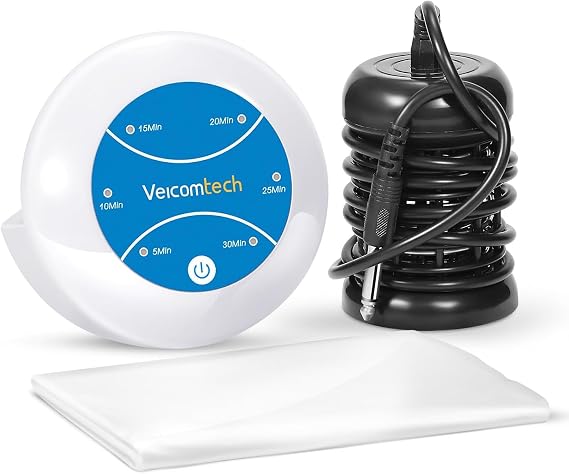 veicomtech Portable Ionic Detox Foot Bath Machine | One-Touch Start, 5 Liners Included, Ionic Foot Spa for Home Use, Travel & Salon, Holiday Gift for Family