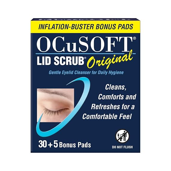 OCuSOFT Lid Scrub Original Eyelid Cleanser Inflation Buster 30 + 5 Count