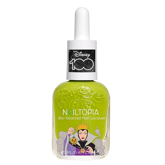 Nailtopia Bio-Sourced Chip Free Nail Lacquer Disney Collection, Evil Queen, 0.41 oz - All Natural - Vegan - Strengthening - Quick-Dry - Long Lasting - Cruelty-Free - Nail Polish