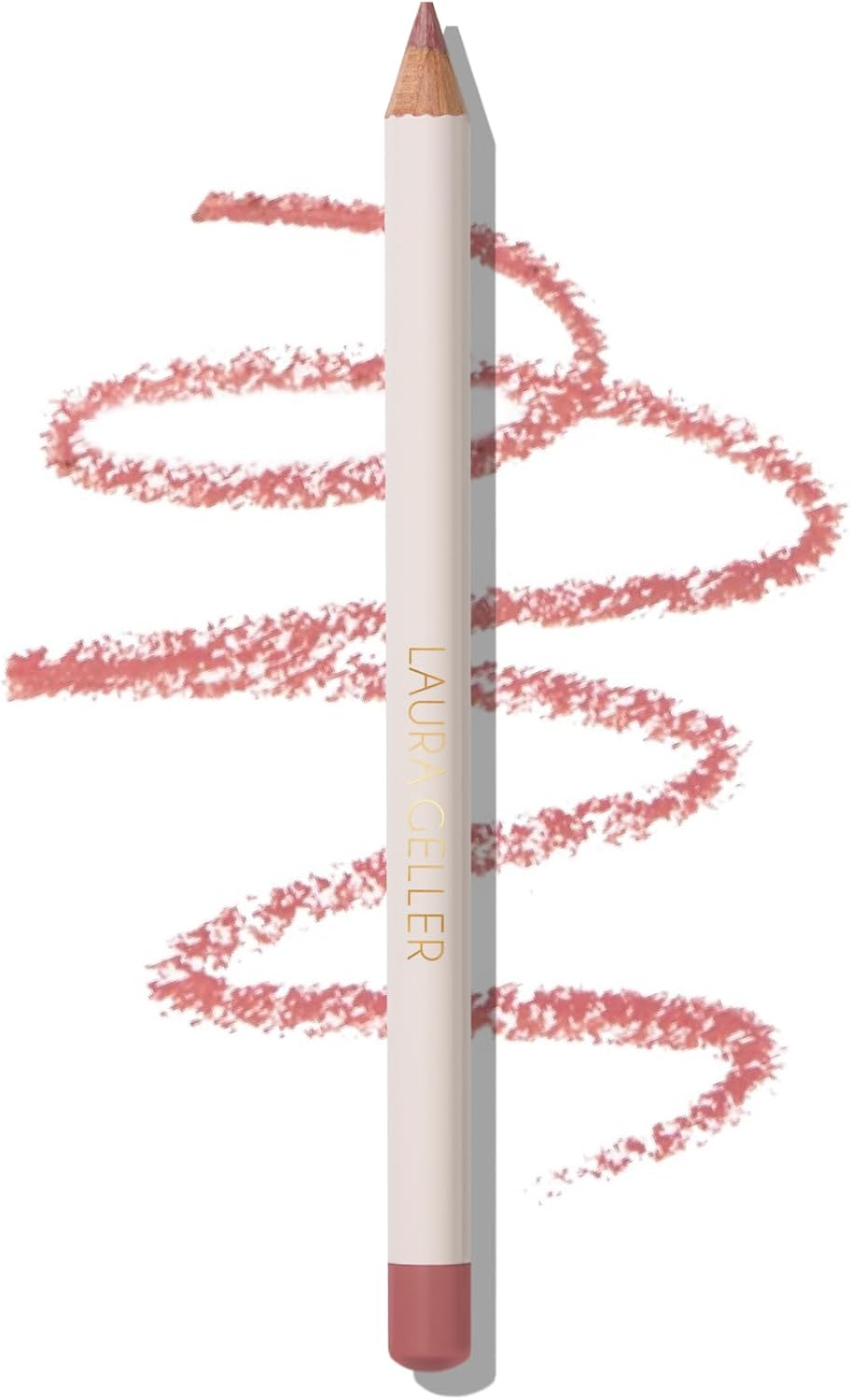 LAURA GELLER NEW YORK Marble Lips Multidimensional Liner - Marbleized Smooth Glide Sharpenable Lip Liner for Fuller Lips 01 Poetic Pink